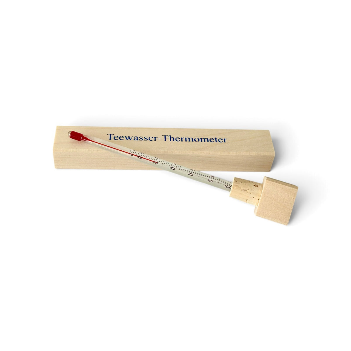 Teewasser-Thermometer mit Holzschatulle
