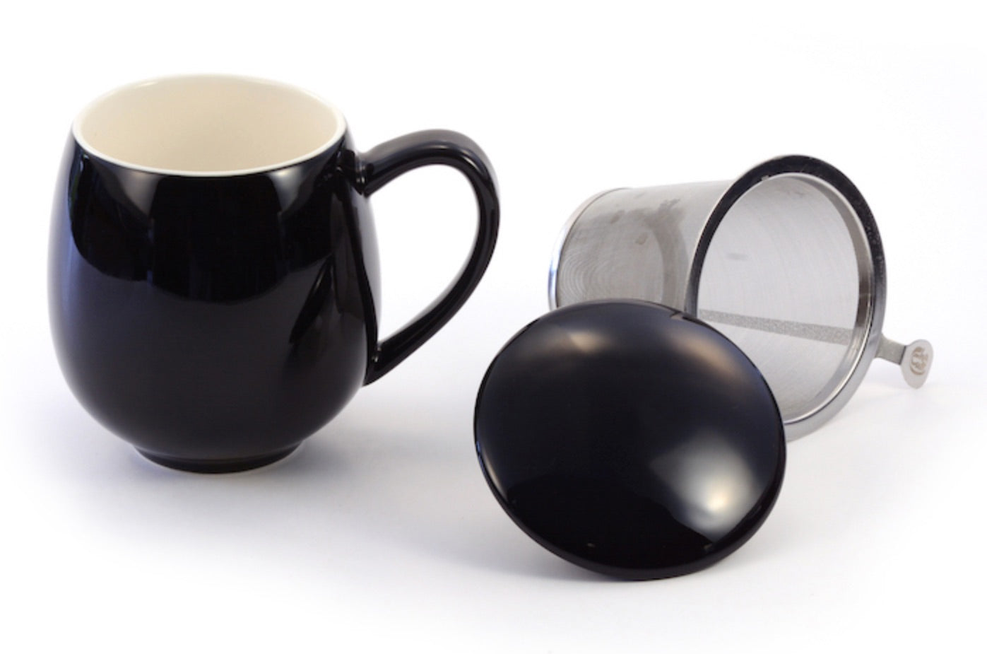 Kräuterteetasse in Schwarz