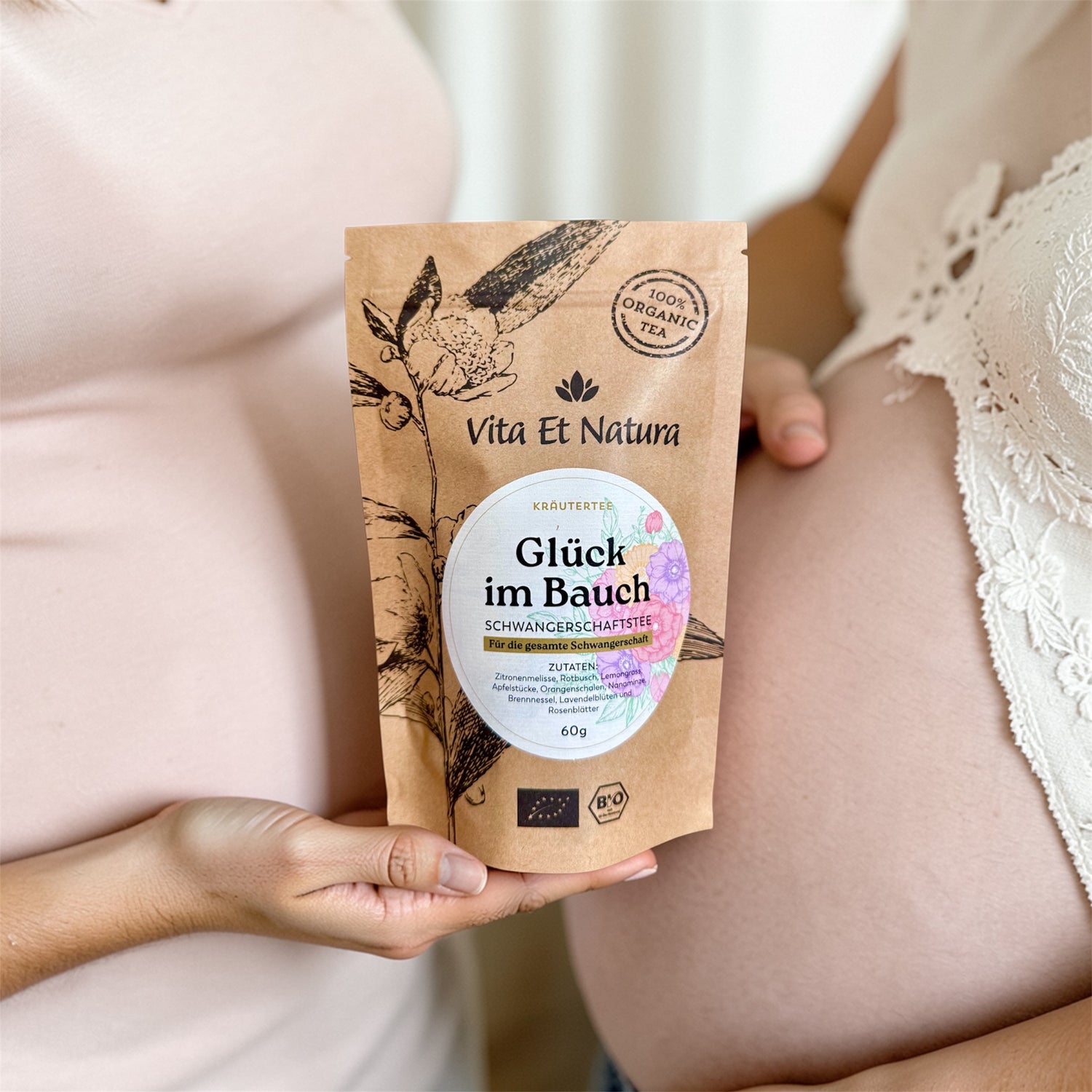 Ein Wohlfühltee für die gesamte Schwangerschaft aus wohltuenden milden Zutaten, von Hebammen empfohlen
