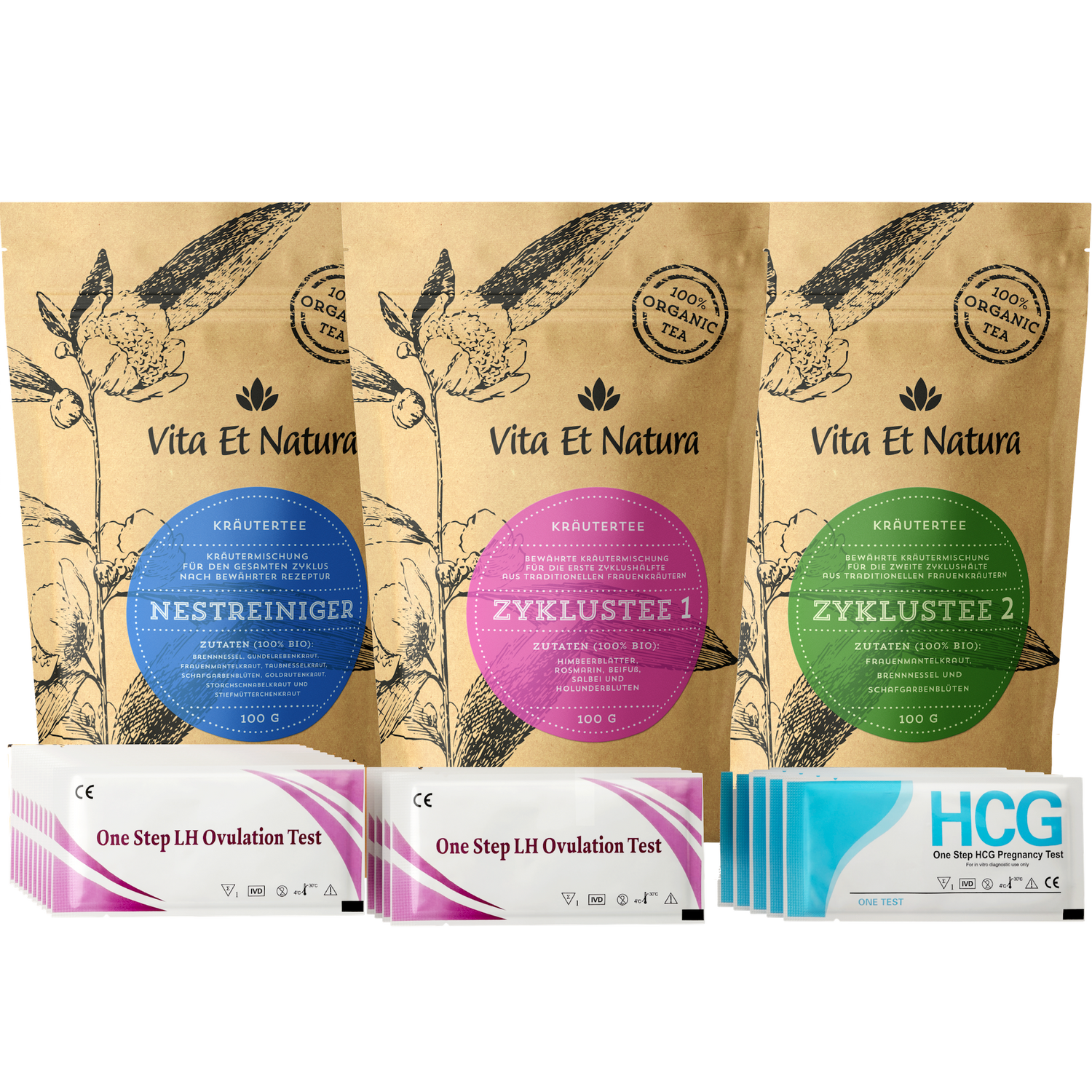 Zyklustee & Teststreifen Komplettpaket